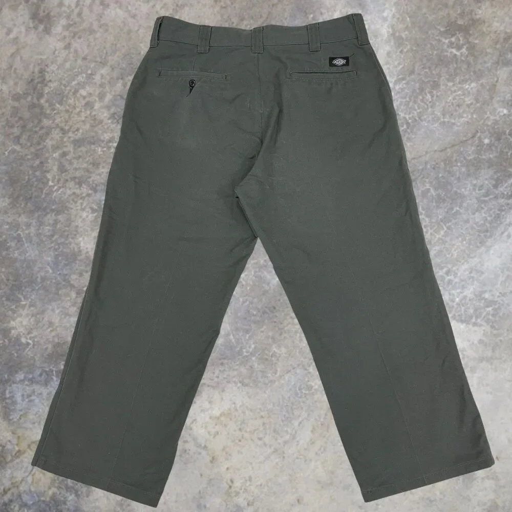 Dickies ’Double Knee Work Pants 67 Collection FLEX Mens 34x24 Olive Green